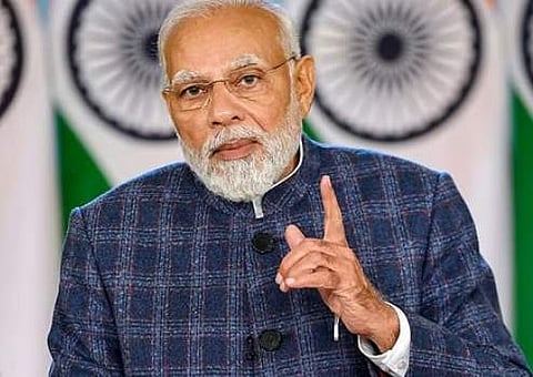 உலகப் பொருளாதாரத்தில் வெளிச்சப் புள்ளியாக இந்தியாவை பாா்க்கிறது ஐஎம்எஃப்: பிரதமா் மோடி பெருமிதம்