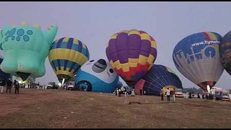 பொள்ளாச்சியில் நடைபெற்ற பலூன் திருவிழாவில் இடம்பெற்ற பல்வேறு வகையான பலூன்கள்.