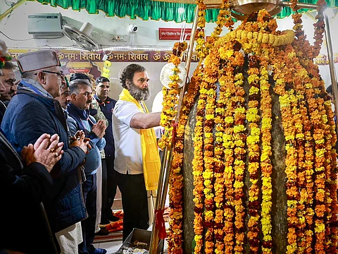 ஹிமாச்சல் சிவன் கோயிலில் ராகுல் வழிபாடு!