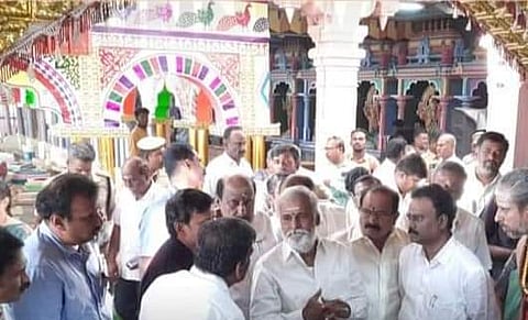 பழனி கோயிலில் குடமுழுக்கு விழாவிற்கான ஏற்பாடுகளை இந்து சமய அறநிலையத் துறை அமைச்சர் சேகர்பாபு இன்று பார்வையிட்டார். 
