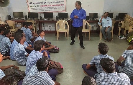 பயிற்சி வகுப்பில் பங்கேற்ற மாணவா்கள்.