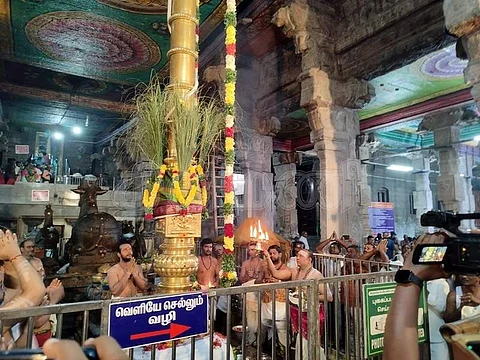 திருப்பரங்குன்றத்தில் தெப்பத் திருவிழா கொடியேற்றத்துடன் தொடங்கியது!