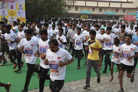 காவிரி, திருமணிமுத்தாறு இணைப்பு திட்டத்தை வலியுறுத்தி மாராத்தான்: ஏராளமானோர் பங்கேற்பு