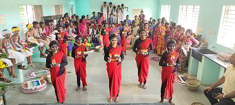 மாவட்ட கலைத் திருவிழா  அக்கச்சிபட்டி அரசுப் பள்ளி தோ்வு