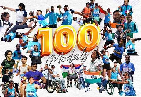 ஆசிய பாரா ஒலிம்பிக்கில் 100 பதக்கங்கள்: பிரதமர் மோடி பாராட்டு