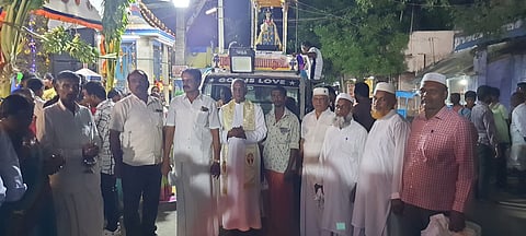 கோவில்பட்டி செல்வமாதா ஆலயத்தில் நடைபெற்ற திருவுருவ பவனி.