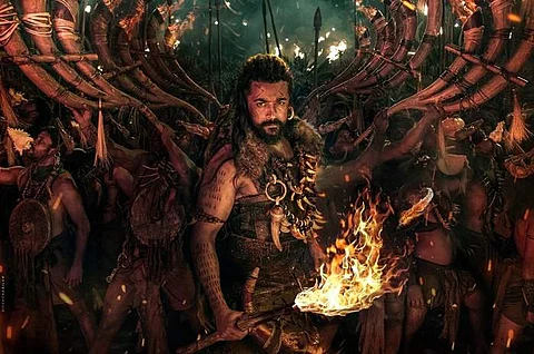 கையில் தீப்பந்தம்: புதிய போஸ்டரை வெளியிட்ட கங்குவா படக்குழு! 