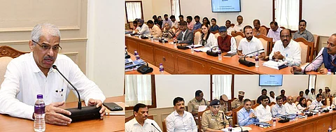 சென்னை தலைமைச் செயலகத்தில் தலைமைச் செயலாளர் சிவ்தாஸ் மீனா, மத்தியக் குழுவினருடன் ஆலோசனைக் கூட்டம் நடத்தினார்.
