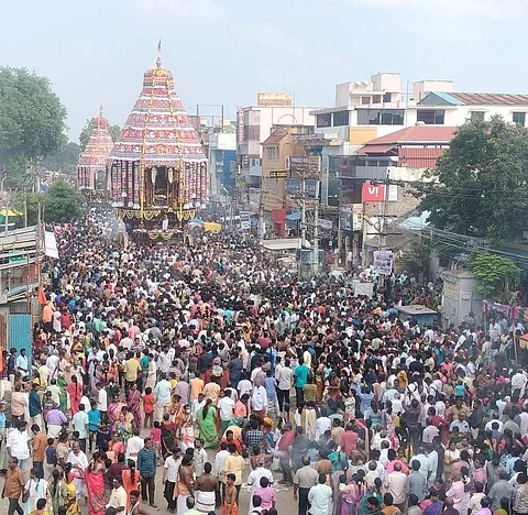 சிதம்பரம் ஸ்ரீநடராஜர் கோயில் தேரோட்டம்! நாளை ஆருத்ரா தரிசனம்