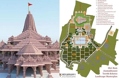 கிழக்கில் சென்று மேற்கில் வெளியேறலாம்! அயோத்தி ராமர் கோயில் வரைபடம்!
