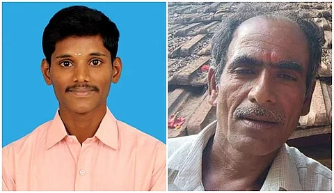 ஆம்பூரில் மின்வேலியில் சிக்கி பலியான வெங்கடேசன், ஜெயக்குமார்.