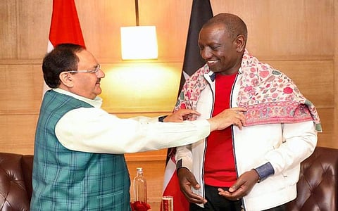 கென்ய அதிபருடன் பாஜக தலைவர் ஜெ.பி.நட்டா சந்திப்பு 