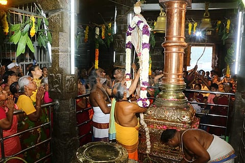 நாகர்கோவில் வடிவீஸ்வரம் அழகம்மன் கோயிலில் நடைபெற்ற திருக்கொடியேற்றம்