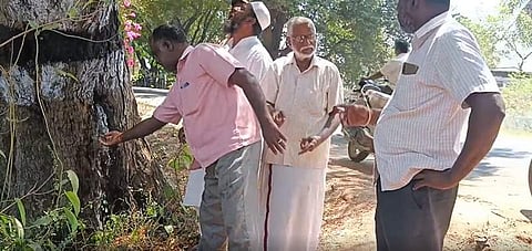 குடியாத்தம் அருகே புளிய மரத்திலிருந்து கொட்டிய தண்ணீர்!