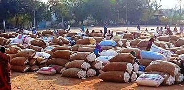 பருத்தி மூட்டைகள்.