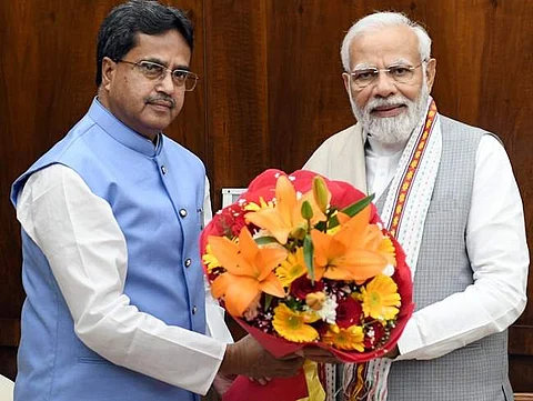 பிரதமர் மோடியை சந்தித்தார் திரிபுரா முதல்வர் மாணிக் சாஹா!