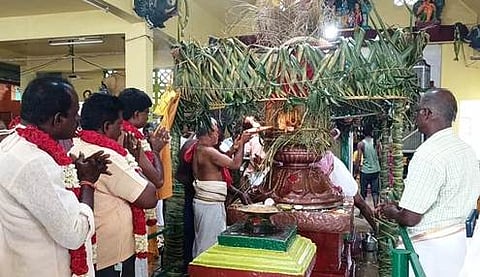 ஸ்ரீதா்மராஜா கோயில் தீமிதி திருவிழா தொடக்கம்