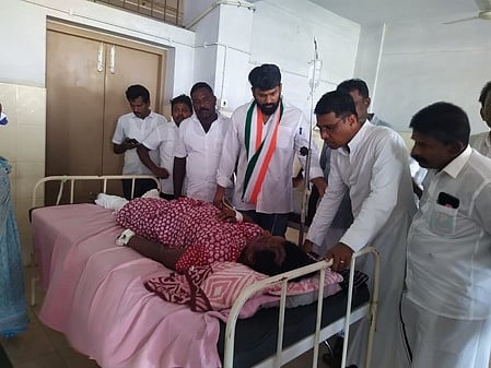 விபத்தில் காயமடைந்தோருக்கு எம்எல்ஏ ஆறுதல்