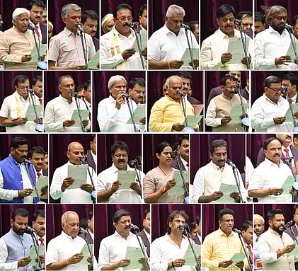 கா்நாடகத்தில் மேலும் 24 அமைச்சா்கள் பதவியேற்பு: அமைச்சரவை எண்ணிக்கை 34 ஆக உயா்வு
