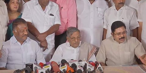 ஓபிஎஸ் - பண்ருட்டி ராமச்சந்திரன் - டி.டி.வி. தினகரன்