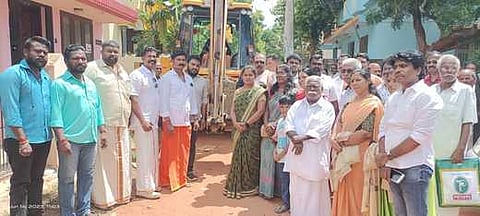 தம்மத்துக்கோணம் பகுதியில் சாலைப் பணி தொடக்கம்