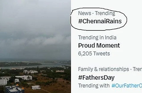 சென்னை எனும் ஊட்டி! டிரெண்டிங்காகும் சென்னையில் மழை ஹேஷ்டேக்!