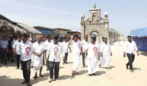 தனுஷ்கோடியில் சட்டப்பேரவை மதிப்பீட்டுக் குழு ஆய்வு