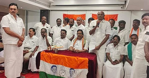 சிதம்பரத்தில் மறைந்த தலைவர் எல்.இளையபெருமாள் நூற்றாண்டு விழா குறித்த ஆலோசனைக் கூட்டத்தில் பங்கேற்ற தமிழ்நாடு காங்கிரஸ் கமிட்டி தலைவர் கே .எஸ். அழகிரி