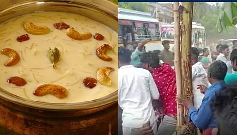 பாயசத்திற்காக சண்டையில் முடிந்த நிச்சயதார்த்தம்: வைரல் விடியோ! 