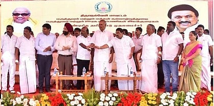 வள்ளியூரில் ரூ. 30 கோடியில் மாவட்ட அரசு தலைமை மருத்துவமனைக்கு புதிய கட்டடங்கள் கட்டும் பணி: அமைச்சா் மா. சுப்பிரமணியன் தொடக்கிவைத்தாா்