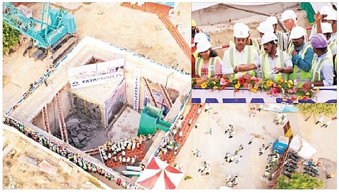 மாதவரத்தை தொடா்ந்து வேணுகோபால் நகரில்மெட்ரோ சுரங்கம் தோண்டும் பணி