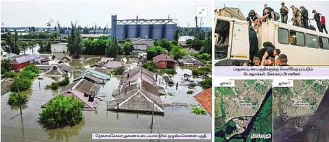 உக்ரைன் அணை உடைப்பு: நீரில் முழ்கின 29 ஊா்கள்