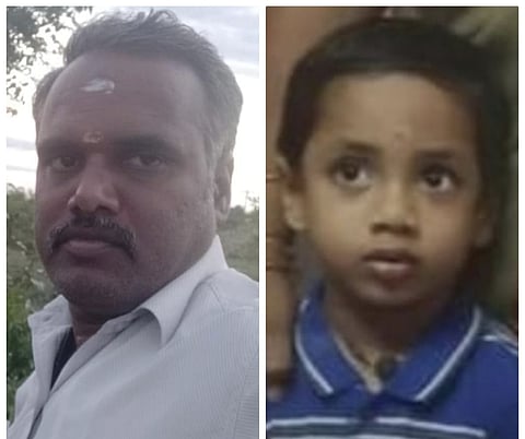 காா் கவிழ்ந்து விபத்து:  தந்தை, மகன் பலி