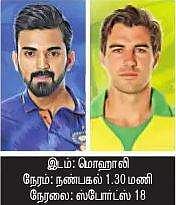 இன்று தொடங்குகிறது இந்தியா - ஆஸ்திரேலியா ஒருநாள் தொடா்