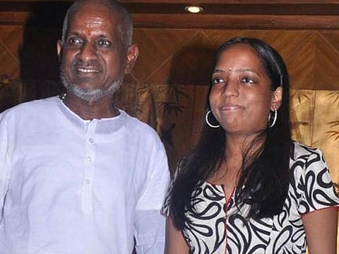 இளையராஜாவுடன் பவதாரணி.
