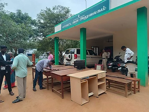 புதுகை மாவட்ட வன அலுவலகத்தில் ஜப்தி நடவடிக்கையால் பரபரப்பு!