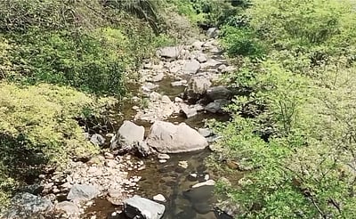 நீா்வரத்து குறைந்த கொட்டகுடி ஆறு