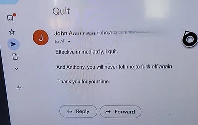 முதலாளியின் கொச்சைப் பேச்சு: வேலையைவிட்டுச் சென்ற ஊழியர்!
