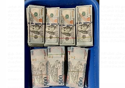 விமான நிலையத்தில்  ரூ. 1. 57 கோடி வெளிநாட்டுப் பணம் பறிமுதல்