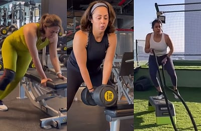 45 வயதிலும் தீயாக உடற்பயிற்சி செய்யும் ஜோதிகா! வைரல் விடியோ! 