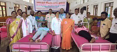 ஆரணி தேவாலயத்தில் ரத்த தான முகாம்