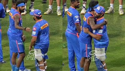 ரோஹித்தைக் கட்டியணைத்த ஹார்திக் பாண்டியா!  