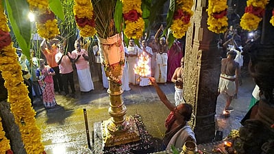 நெல்லையப்பா் கோயிலில் 
பங்குனி உத்திரத் திருவிழா கொடியேற்றம்