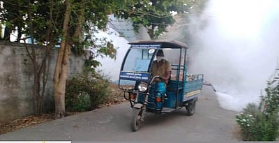 போளூரில் கொசு ஓழிப்புப் பணி