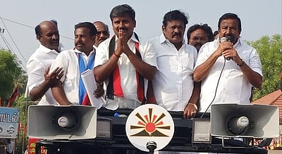 முசிறி பகுதியில் அருண் நேருவுக்கு ஆதரவாக அமைச்சா் பிரசாரம்