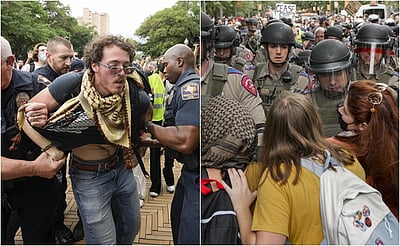 அமெரிக்க பல்கலை.களில் மாணவர்கள் - காவலர்கள் மோதல்: பாலஸ்தீன ஆதரவாளர்கள் கைது!