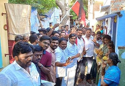 சங்கரன்கோவிலில் திமுக வேட்பாளரைஆதரித்து ஈ.ராஜா எம்எல்ஏ பிரசாரம்