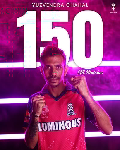 150-ஆவது ஐபிஎல் போட்டியில் யுஸ்வேந்திர சஹால்! 