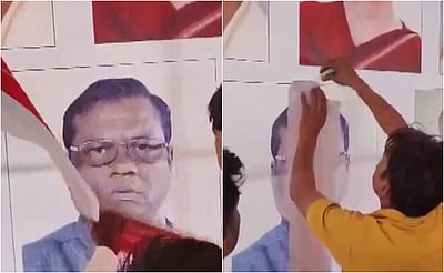 ராகுல் பொதுக் கூட்ட மேடையில் பாஜக வேட்பாளர் புகைப்படம்! என்ன நடந்தது?