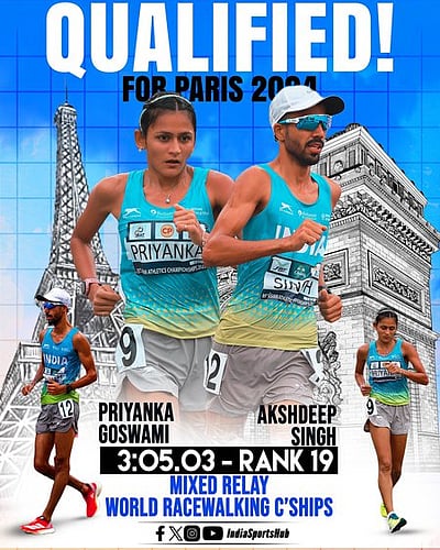 ஒலிம்பிக் போட்டிக்கு இந்திய நடைபந்தய அணியினா் தகுதி